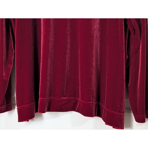 VTG Preview International Velour Track Suit Womens 3X Red Pockets Stretch V Neck - Picture 3 of 11